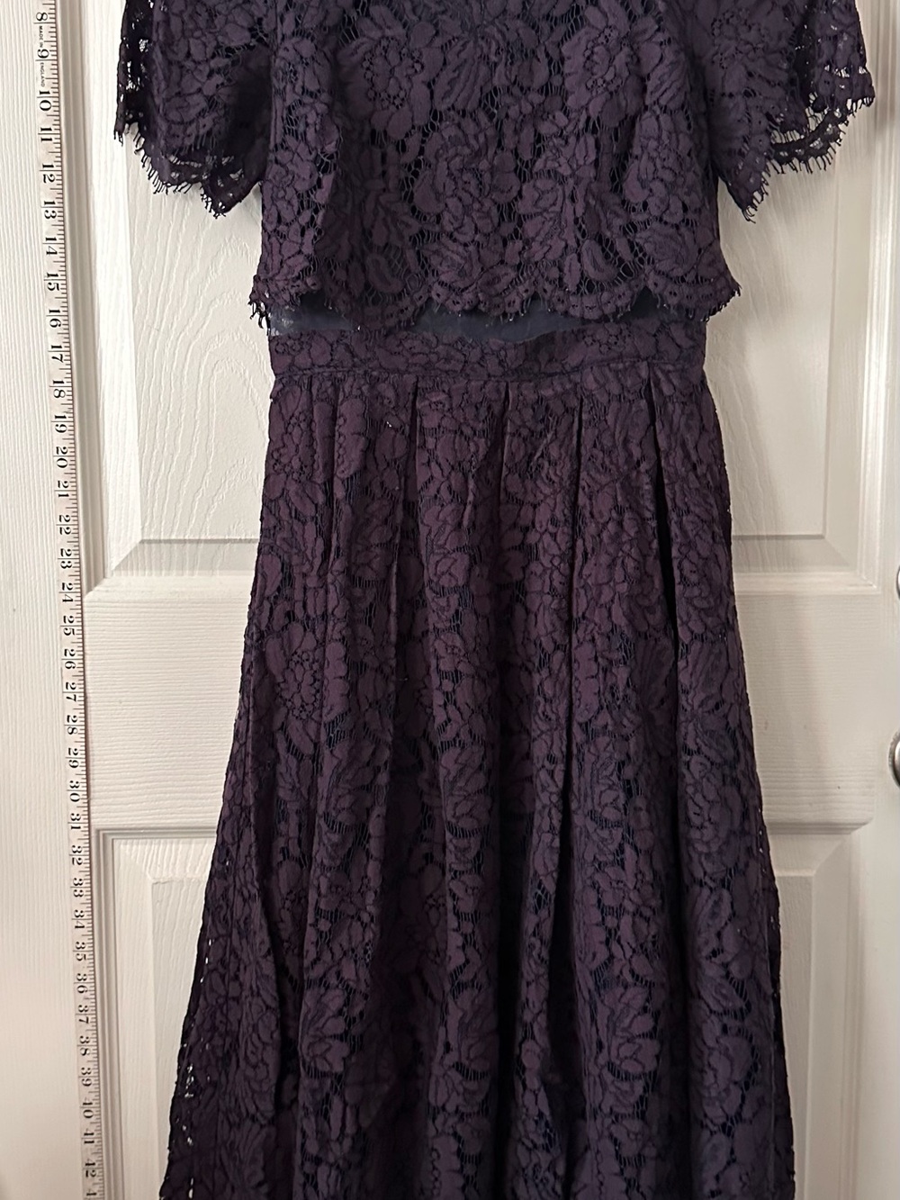 ASOS Deep Plum Lace Midi Dress